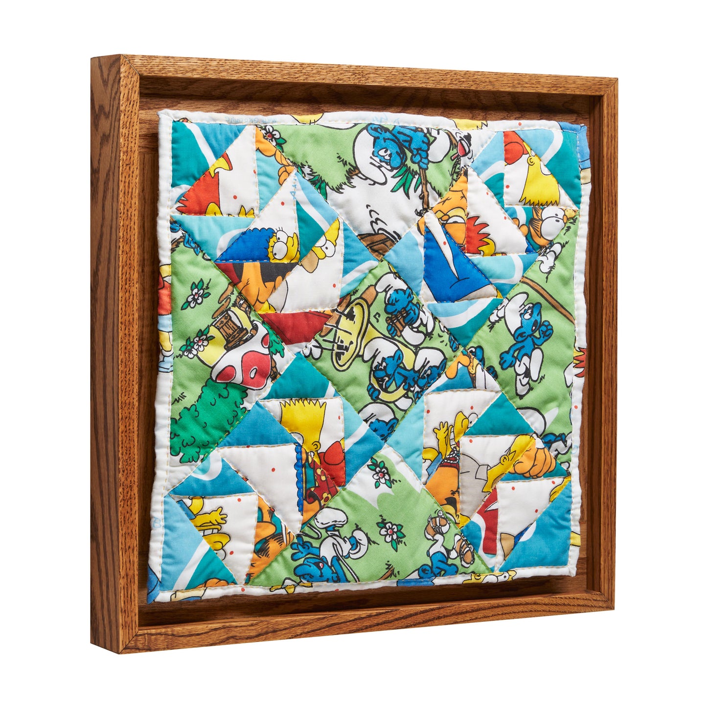 Smurf Simpson Garfield Jacobs Ladder Quilt Square