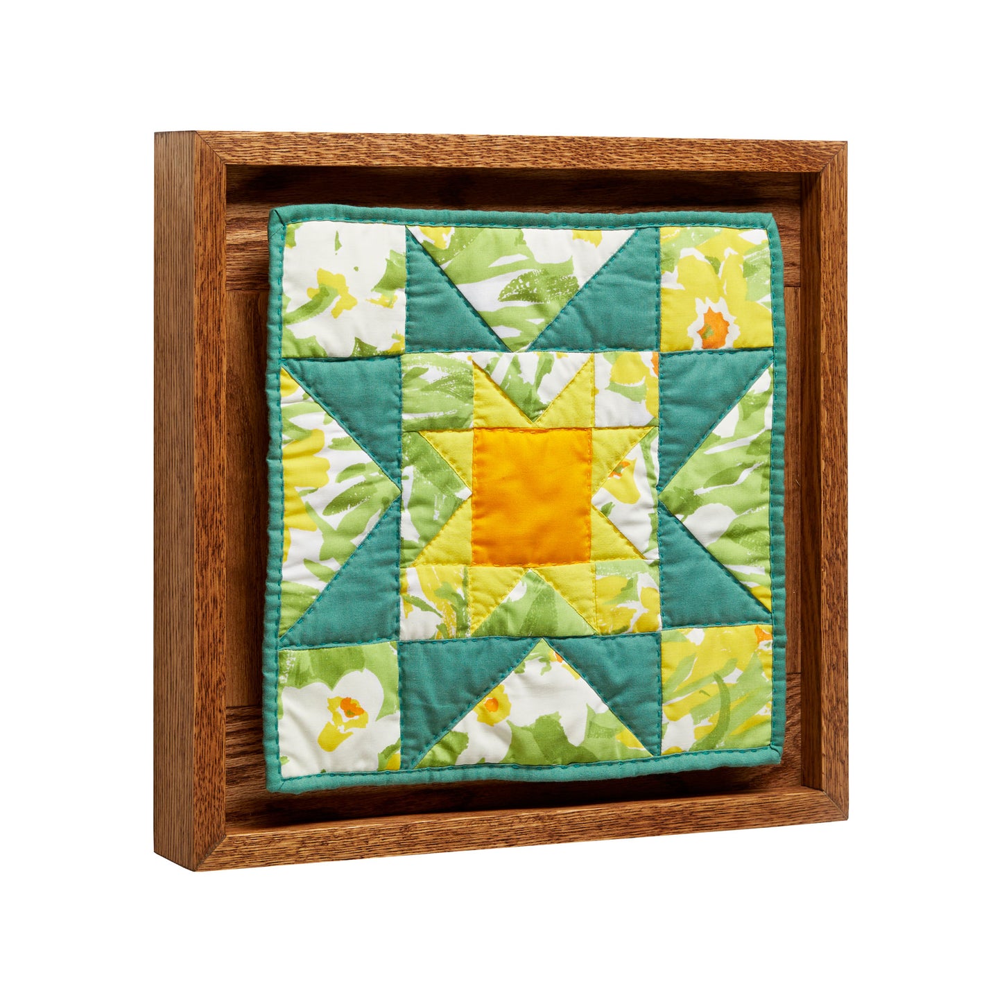 Flower North Star Quilt Square