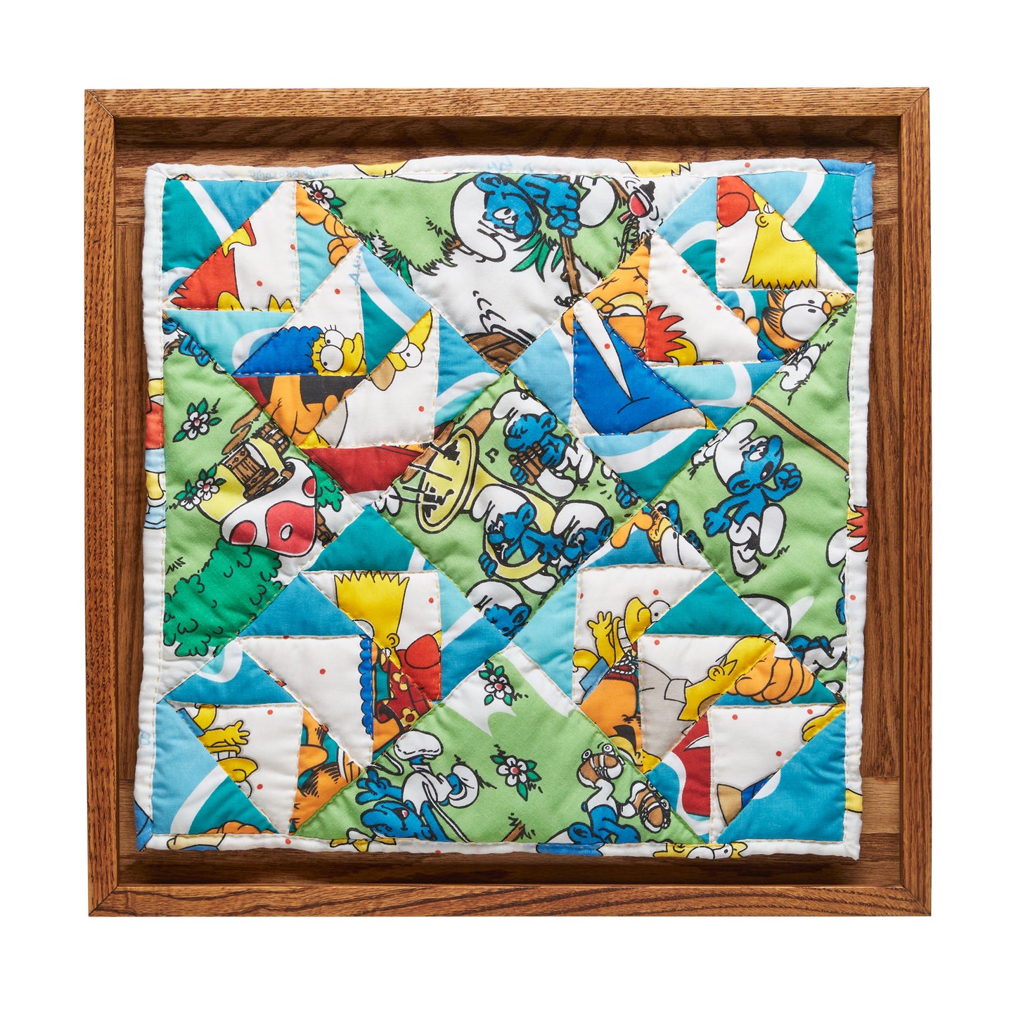 Smurf Simpson Garfield Jacobs Ladder Quilt Square