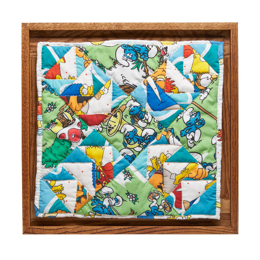 Smurf Simpson Garfield Jacobs Ladder Quilt Square